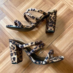 PLT leopard print mules